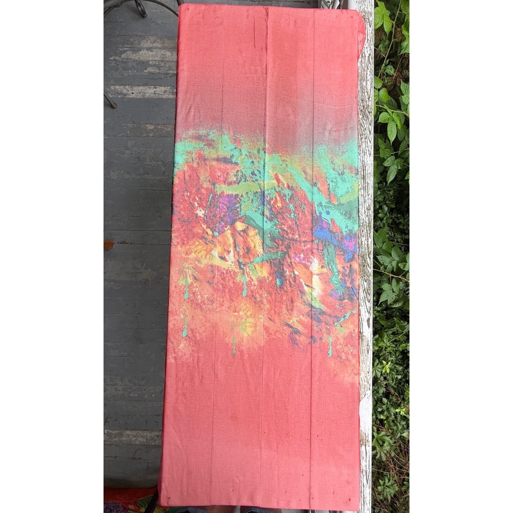 Unbranded Abstract Print Sheer Rectangular Scarf Red Multi Accessory - Picture 3 of 11